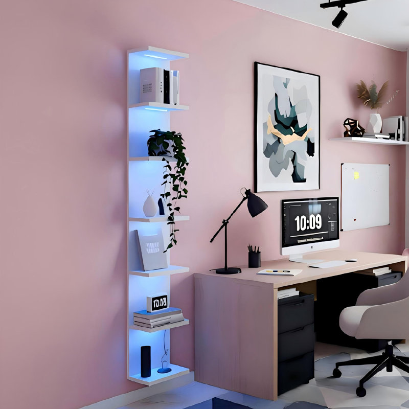 7-tier Rgb Wall Shelf, White