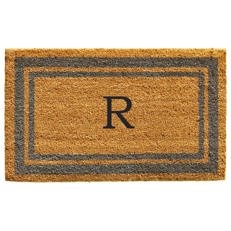 Tapis d'entrée antidérapant Stortz, Rectangle 1 pi 6 po x 2 pi 6 po, R, Pervenche / jaune