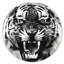 Wild Tiger Round Acrylic Art by Oliver Gal-1764484453