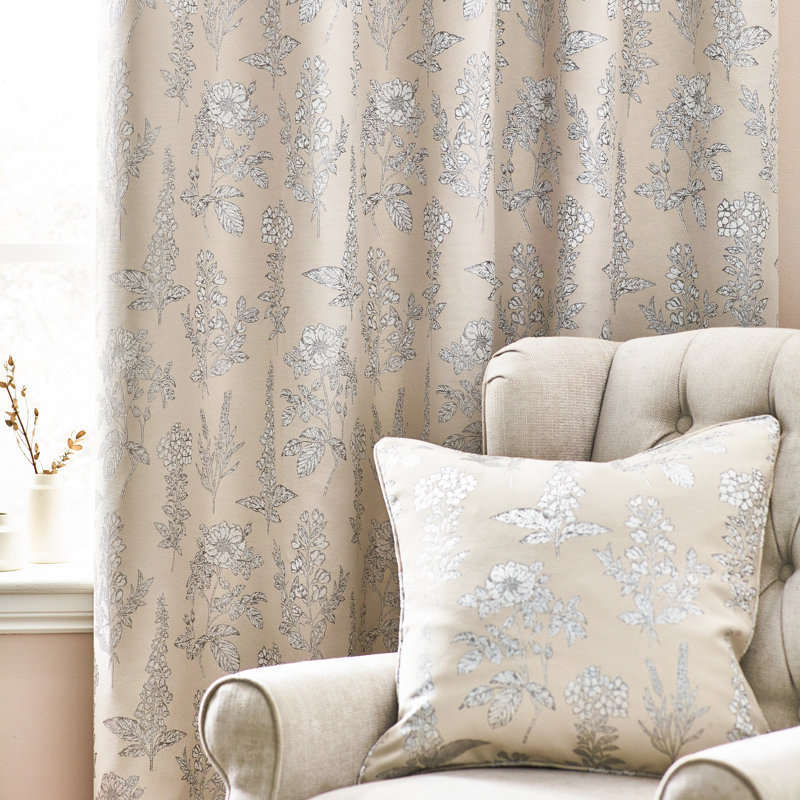Ballam Room Darkening Curtain Pair, 229cm Width x 183cm Drop, Natural