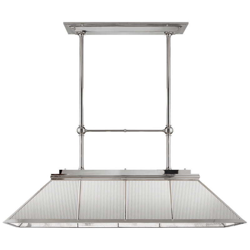 Ralph Lauren Rivington 7 Light Large Pendant, Polished Nickel, Clear Ribbed Mirror