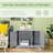 Khadijah Modern Cat Litter Box Enclosure With Adjustable Partition For Customizable Space, Cat Washroom End Table For Indoor Cats With Hidden Storage Cabinet Space, Dark Gray-1087616521