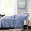 Housse de couette luxueuse en velours bleu pervenche pour lit double / grand avec literie - Graceful Luxury Embrace-119105778-119105779