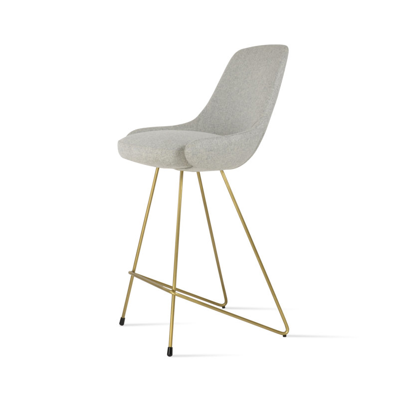 Tabouret de comptoir pour chat Gazel, Tabouret de comptoir (siège d'une hauteur de 27,5, Argent / gris foncé