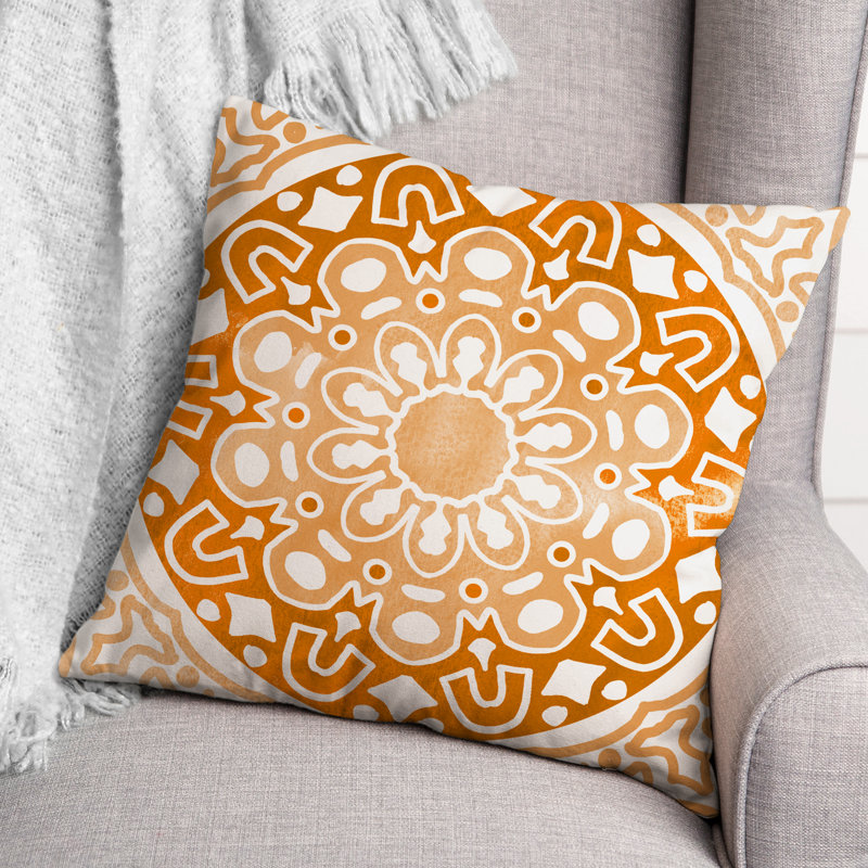 Housse et insert de coussin extérieur d'extérieur, Orange