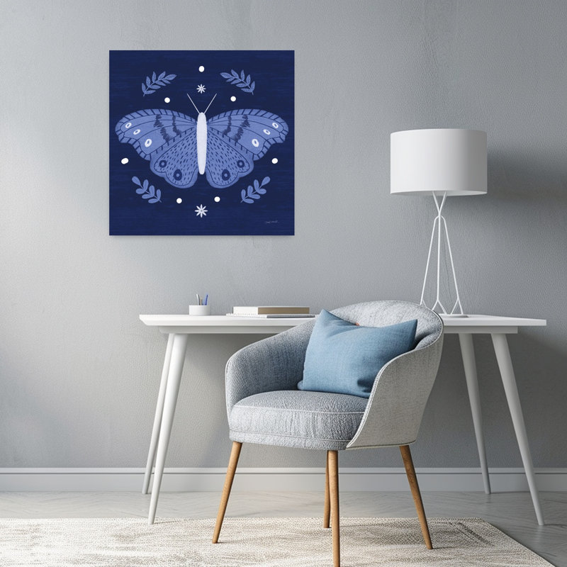Papillons simples I, art mural contemporain, H 24 po x l 24 po