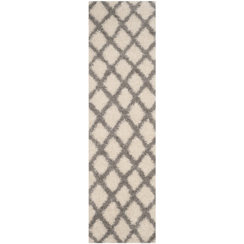 Lapidge Geometric Ivory Area Rug, Runner 2'3" x 8'