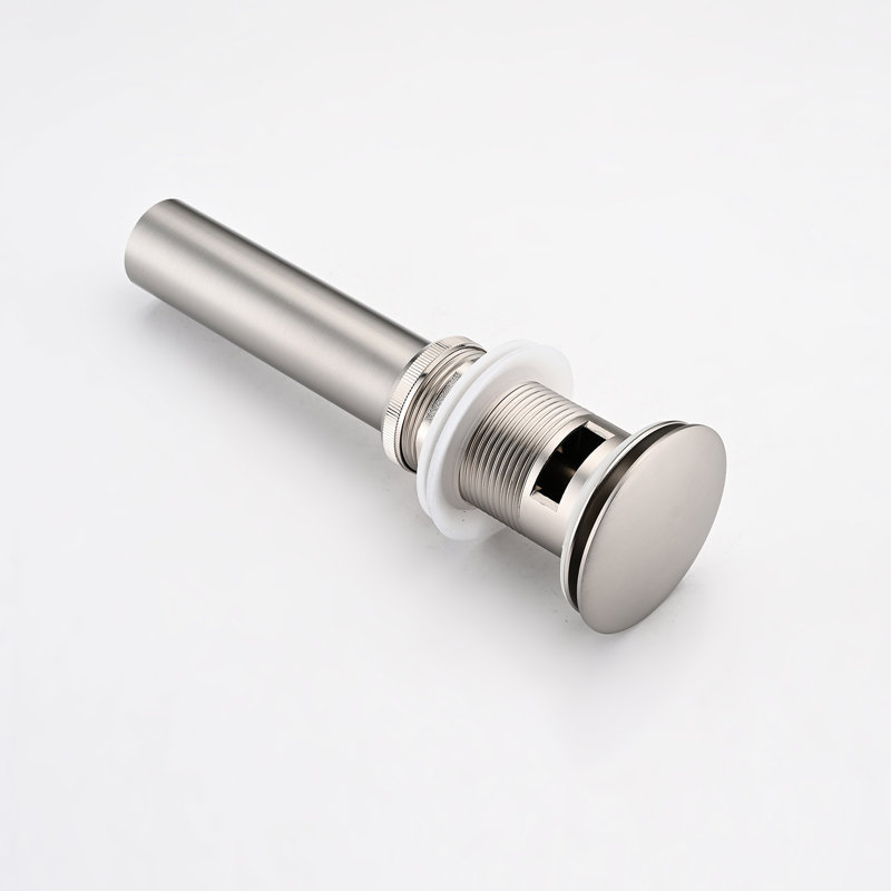 Waterfall Spout Bathroom Faucet With Single Handle And Pop - Up Drain For Overflow Sinks, Rust Finish, Simple Installation Kit Provided Sink Outlet, Adjustment, Overflow, Brushed Nickel, Gentle Effect