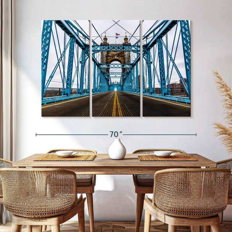 Pont bleu de Cincinnati, H 42 po x l 65 po