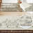 Machine Washable Non-Slip Rugs for Living Room Border Floral Vintage Distress Print Carpet Indoor Non-Shedding Rugs for Living Room Dining Room-2096353399
