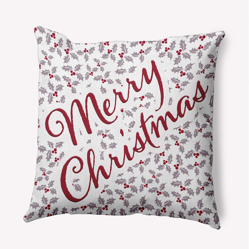 Coussin décoratif floral intérieur / extérieur en polyester, 16 po x 16 po, Carré