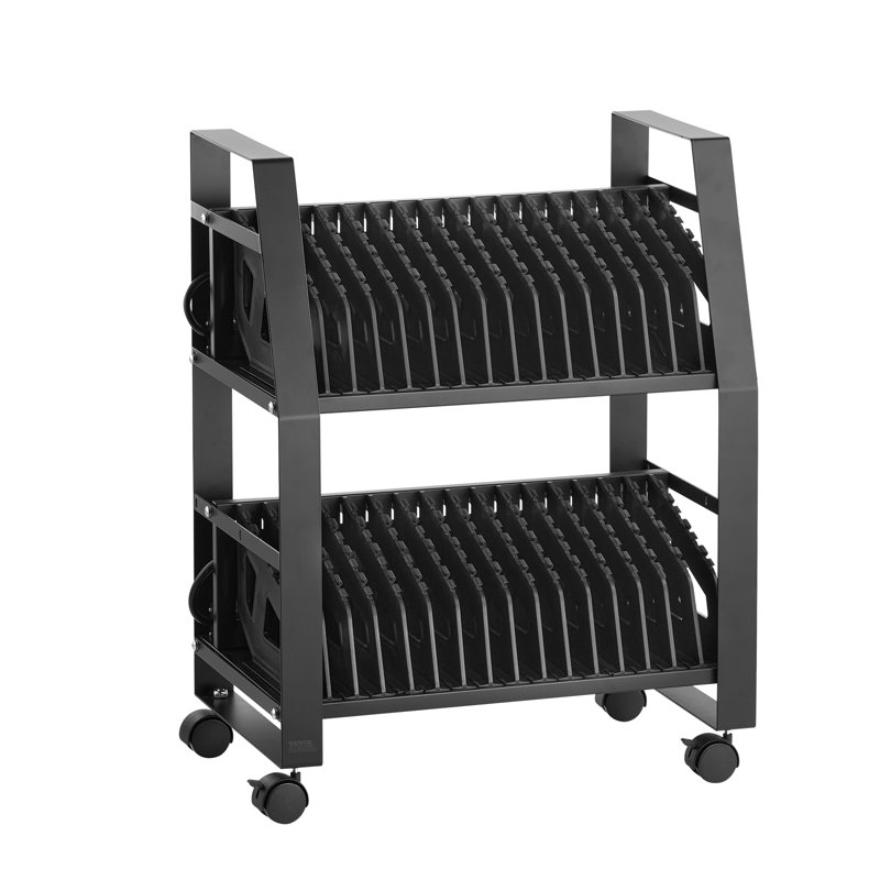 Chariot pour ordinateur portable, station de charge mobile à 32 appareils, écran jusqu'à 15,6 po, chariot de charge mobile pour bureau et salle de classe, pour Chromebook, tablette et ordinateur portable