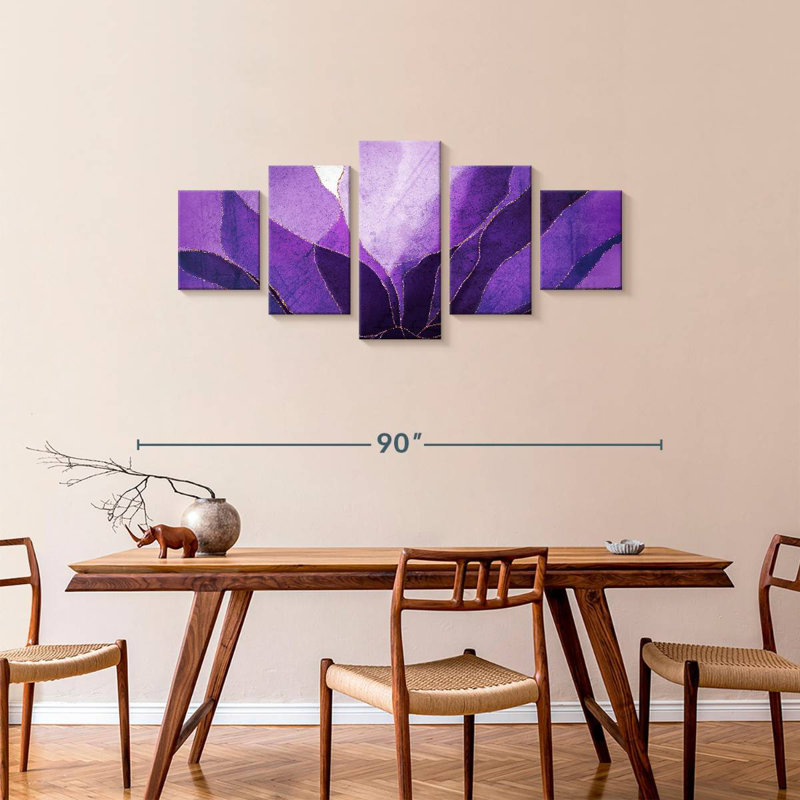 Halcomb fleur mauve, H 34 po x l 74 po