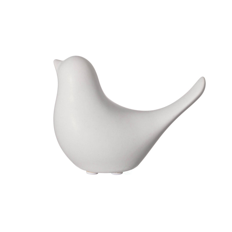 Statue moderne oiseau moderne, Moyen, Blanc