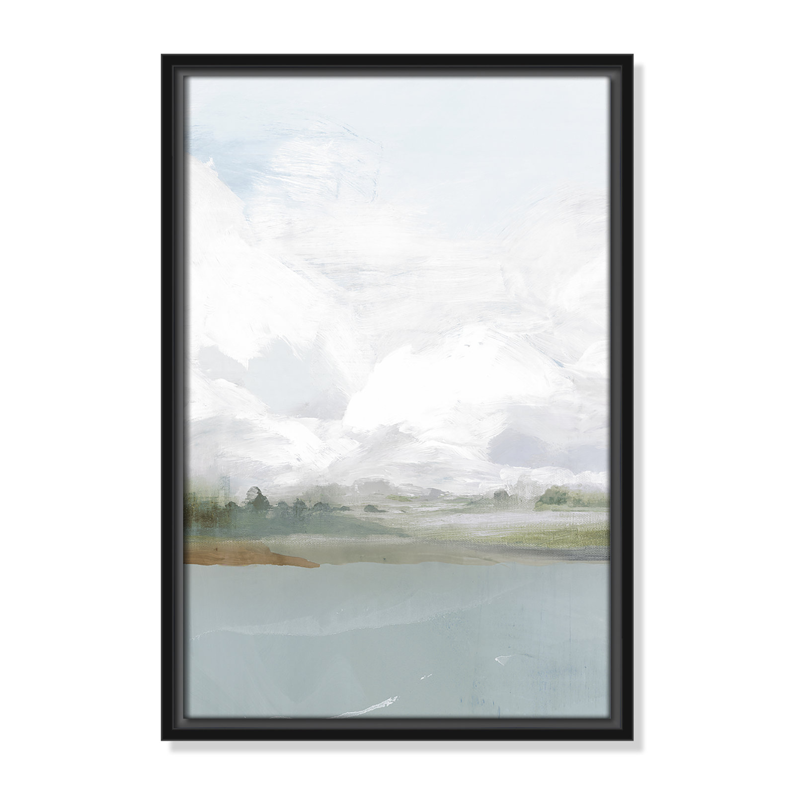 All Shore Painting, 19.5" H x 13.5" W, Black