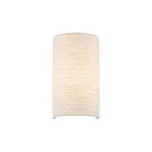 Textile - ADA Small Cylinder Wall Sconce - Linen Fabric Shade
