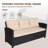 3 - Person Wicker Patio Conversation Set with Cushions