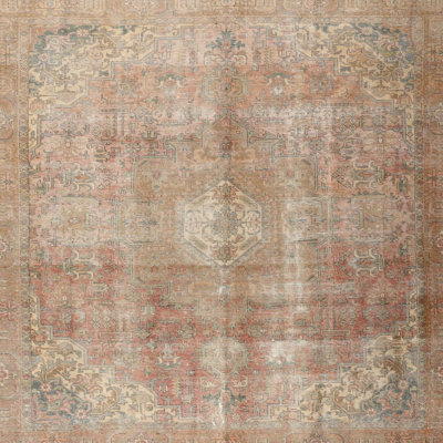 Beige en laine de style oriental keghon/rose clair Tapis décoratif