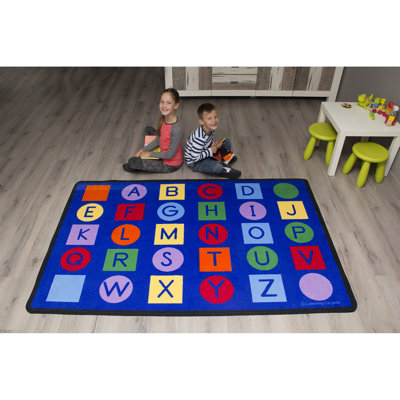 Alphabet on Circles and Squares - Rectangle Value Size