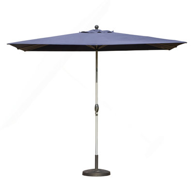 Parasol de patio rectangulaire avec fonction de levage et d'inclinaison à manivelle (base non incluse)