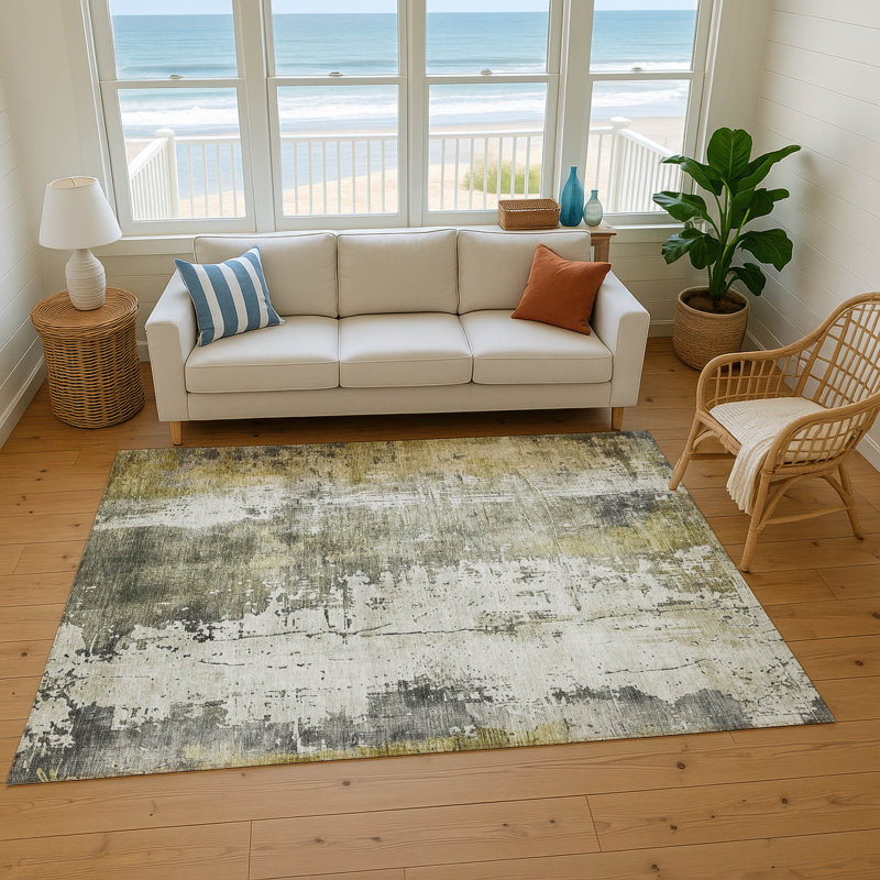 Premium Machine Washable Baford AMF1649 Abstract Rug, Rectangle 5' x 7'6"