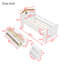 Lit mezzanine bas avec lumières DEL, lit mezzanine simple en bois avec tête de lit en forme de maison, lit mezzanine avec tiroirs de rangement