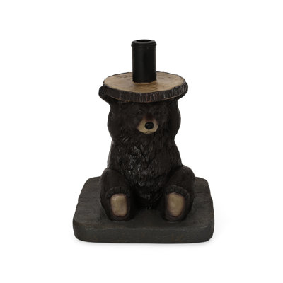 Dark Brown Concrete Umbrella Base - Lightweight, Resin Coated, No Assembly, 13.46x13.46x17.97 In Socket 17.97 Tall, Hand-crafted
