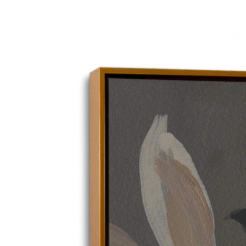 «Midnight Petal Dance», ensemble de 2 impressions sur toile, Or poli, Impression encadrée sans passe-partout