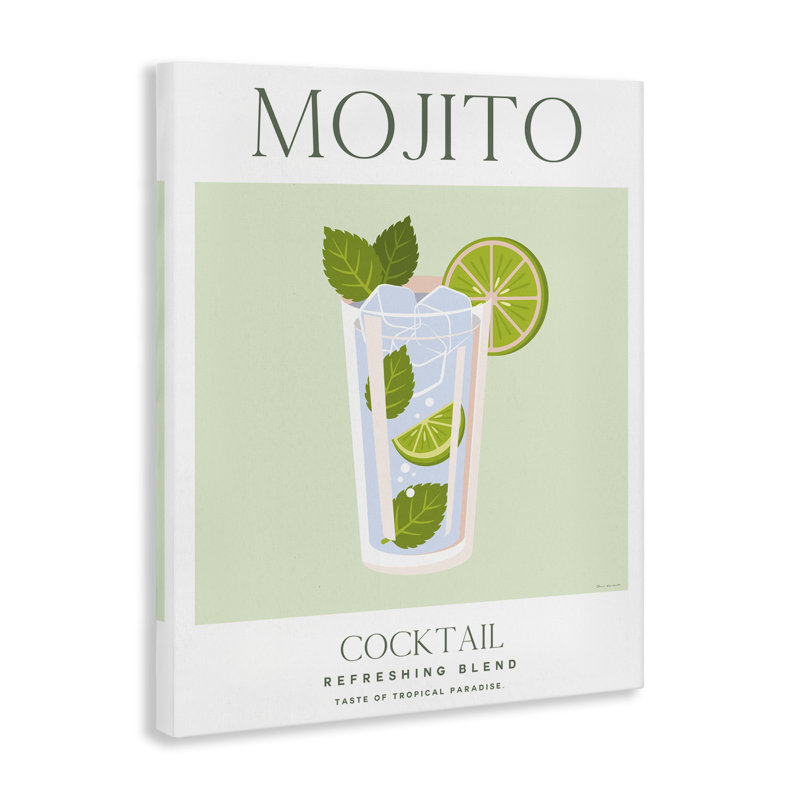 «Tropical Paradise Mojito Cocktail», art par Omar Escalante, H 20 po x l 16 po