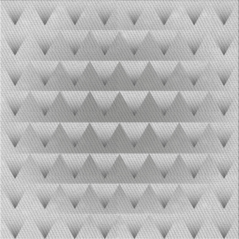 Tapis gris tissé à la machine, Carré 6 pi