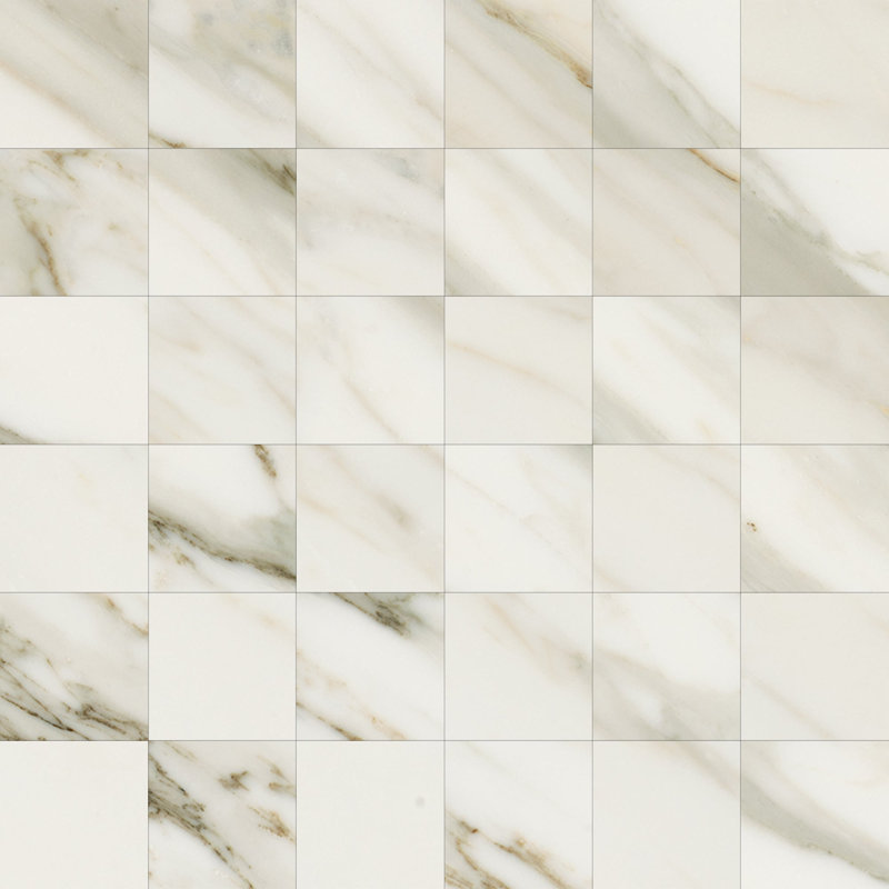 JEM Aria or mat - carreau de porcelaine en maille mosaïque de 2 po (10 feuilles 12 po x 12 po)