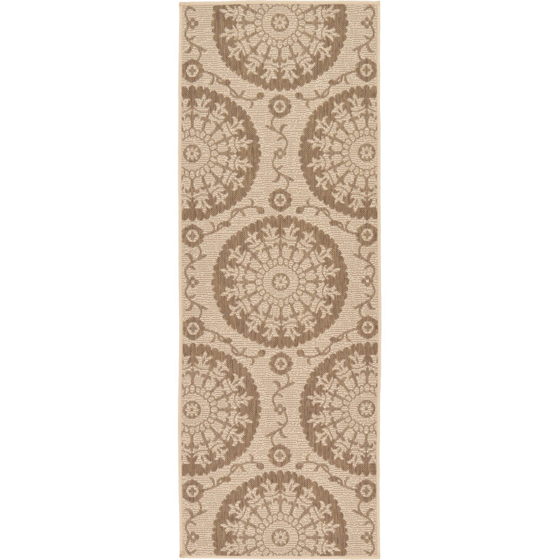 Tapis d'intérieur / extérieur beige Tropez, Tapis de couloir 2 pi 2 po x 6 pi