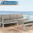 Cleste 79.13'' Aluminum Outdoor Patio Sectional Set