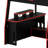 Elevated Bed Frame Featuring Workspace, Versatile Shelving, Color-Changing Lights, and Movable Desk-1277331014