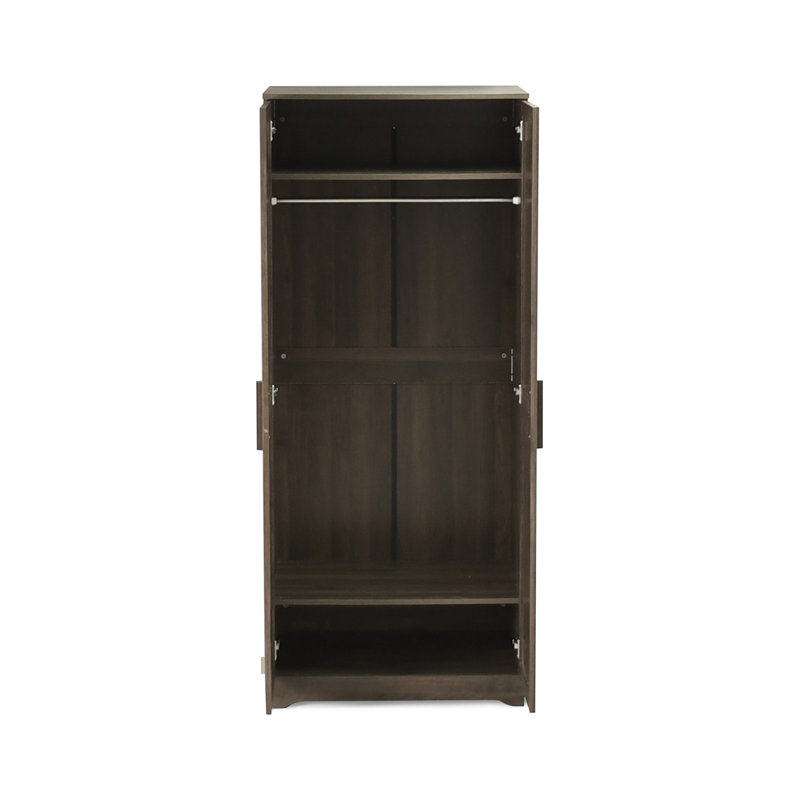 DELANEY     2-DOOR WARDROBE, Walnut