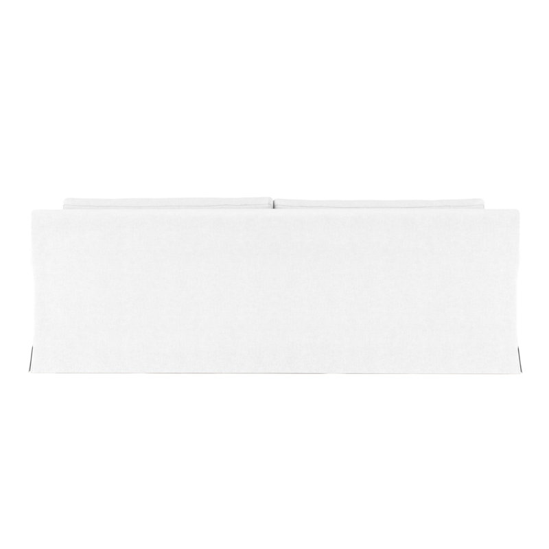 Ludlow Rolled-Arm Skirted Daybed, Weathered, Vintage Leather Blanc