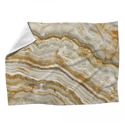 Marble Texture Machine Printed Throw Blanket