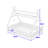 House Bed With LED Light,  Guardrails And Removable Roof-426283090-426283091