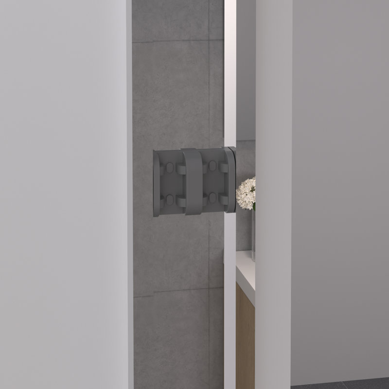 Aluminum Frame Double Sliding Shower Door, Silver