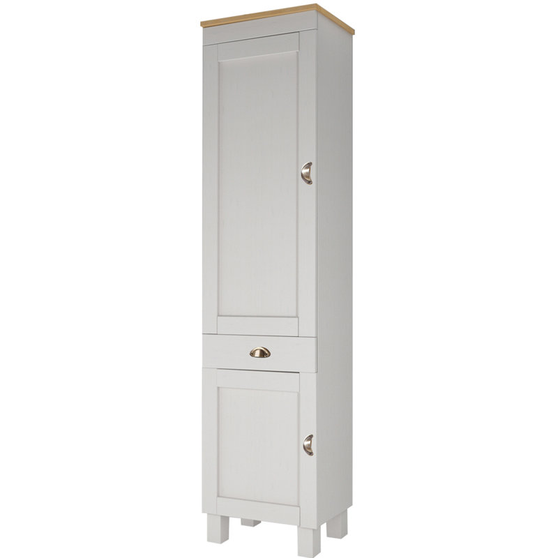 Edgarton 205cm Kitchen Pantry, White/Honey