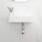 14.51"L X 7.07"W 3.61"H White Ceramic Wall Mounted Bathroom Sink, Rectangular, Stain-, Low Water Absorption, Acid Resistance, Modern Glamorous With Faucet Hole Sink - 14.51X7.07 Inch Stain ,