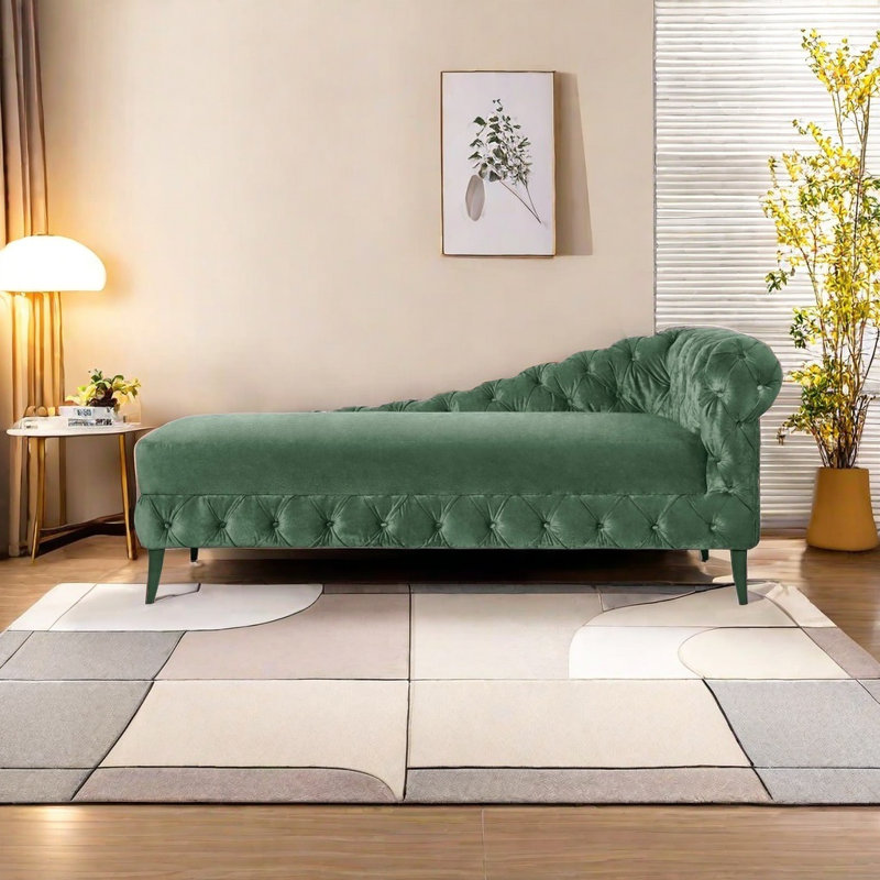 Chaise longue en tissu de qualité supérieure, Orienté à droite