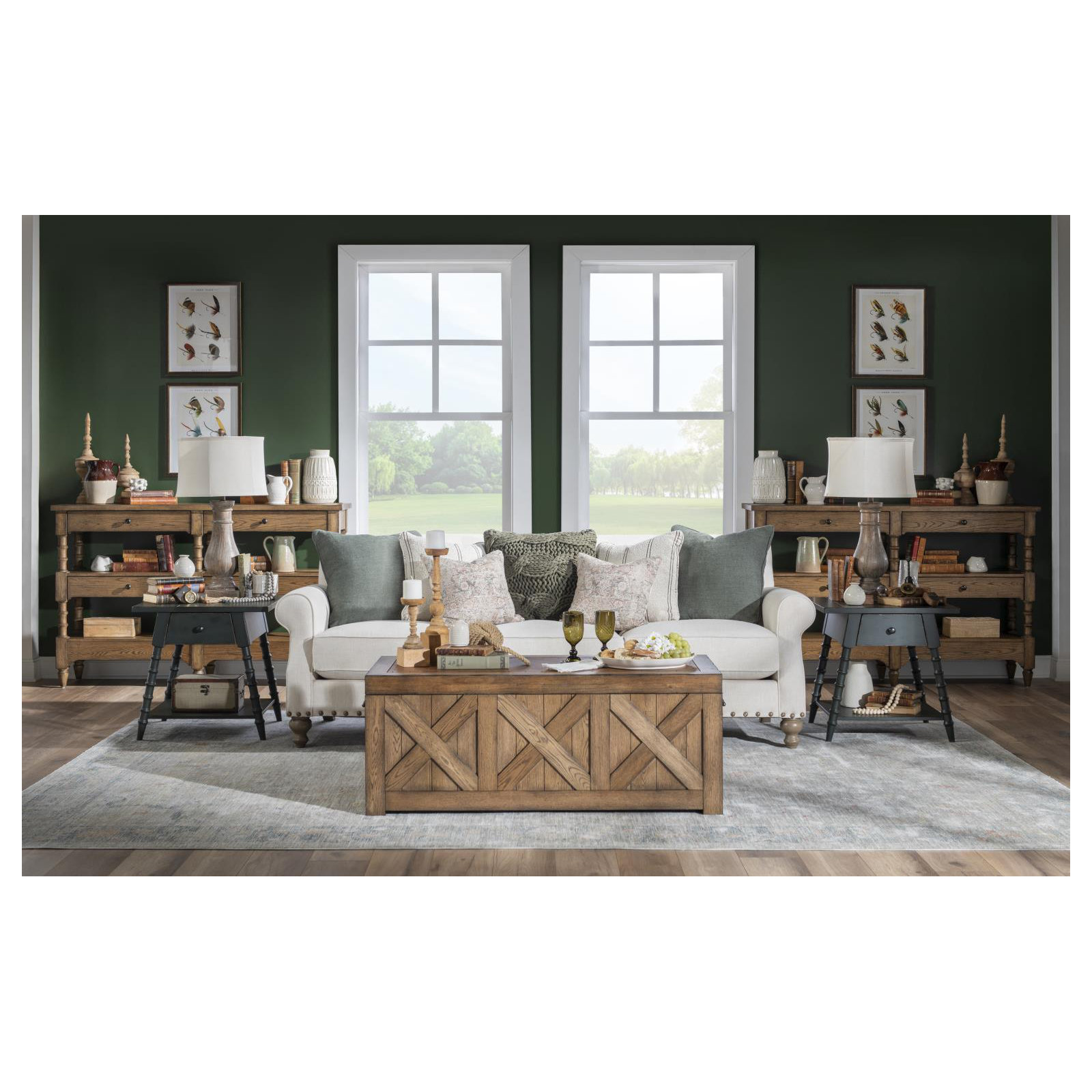 Country Living 4-Drawer Console Table, Brown