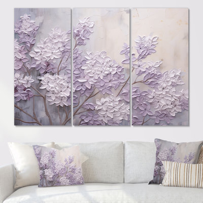 Ensemble d'art sur toile Kalvin - Lilas