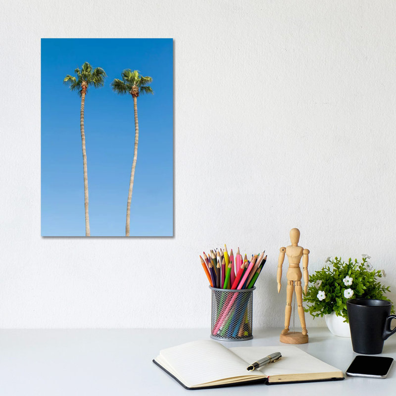 Palm Trees by Melanie Viola - Wrapped Canvas Print, 20.32 cm H x 30.48 cm W