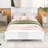Disaya Wooden Platform Bed with Headboard and Footboard-164115064-164115066
