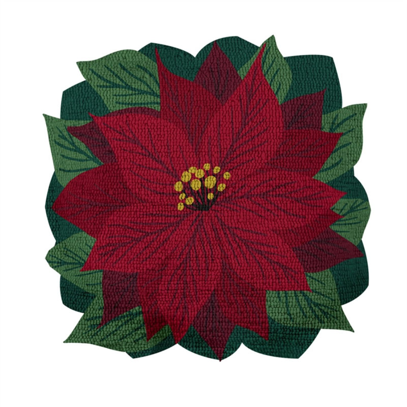 Jeté de fleurs de poinsettia