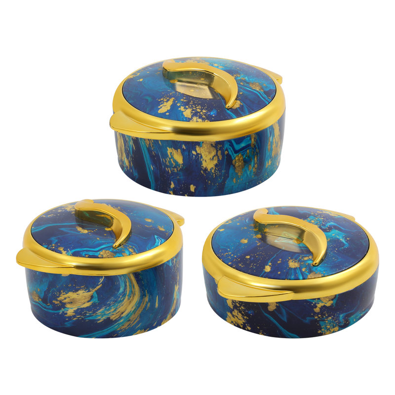 Ensemble 3 pièces de vaisselle thermique avec couvercles