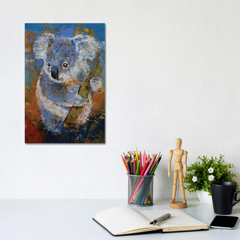 Koala 1 Piece Wrapped Canvas Painting, 20.32 cm H x 30.48 cm W