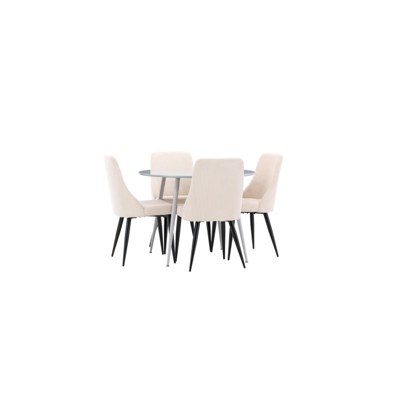 Wolfe 4 - Person Dining Set, Grey